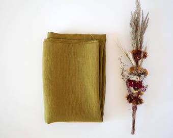 Linen fabric by the yard, for bedding, curtains, green linen fabric may be used for upholstery, linen material, stonewashed linens