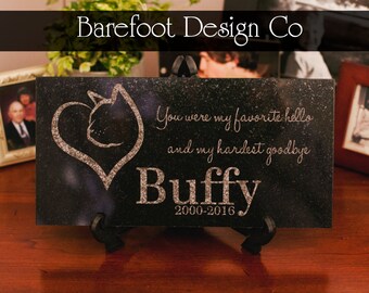 Granite Personalized Cat Pet Memorial Stone LOW SHIPPING