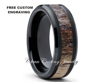 antler ringblack tungsten ringtungsten wedding bandtungsten wedding ring men womencomfort fit ringanniversary band8mm tungsten - Tungsten Wedding Rings For Men antler ringblack tungsten ringtungsten wedding bandtungsten wedding ring men womencomfort fit ringanniversary band8mm tungsten - Tungsten Wedding Rings For Men