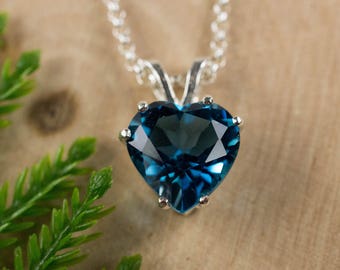 London Blue Topaz Sterling Silver Pendant