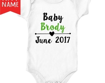 Customized Personalized Pregnancy Announcement Onesie Bodysuit | Pregnancy Announcement to Husband | Baby Onesie Announcement | Photo Prop