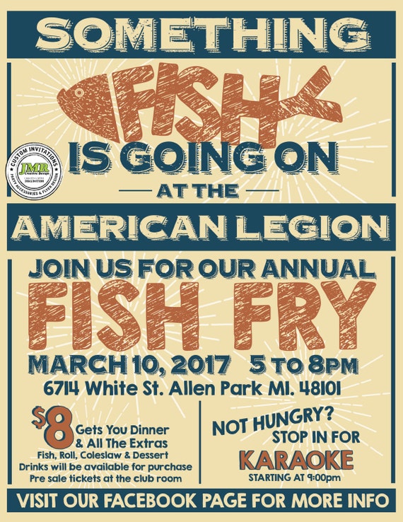 Fish Fry Fundraiser Flyer Something Fish Is Going On Flyer