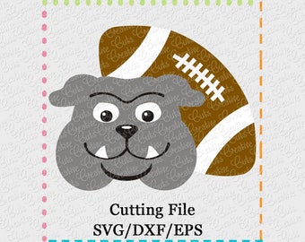 EXCLUSIVE SVG eps DXF Cutting File Bulldog Football svg, mascot svg, bulldog svg, bulldogs cutting file, football svg, bulldogs svg