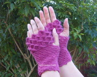 Dragon Scale Gloves, Dragon Gloves, Arm Warmers, Fingerless Gloves, Wrist Warmers, Fingerless Mitts, Teen Mitts, Cosplay - Ready To Ship