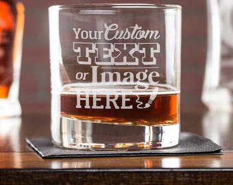 Custom whiskey glass, liquor glasses, scotch, personalized, gift for him, retirement, corporate gifts, gift for husband, engraved whiskey