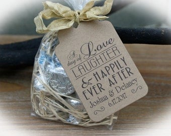 Engagement Party Favor, Wedding Favor Kits, Rehearsal Dinner Favor Kits, DIY Favor Kits, Wedding Favor Idea- Choice of 3 tag colors