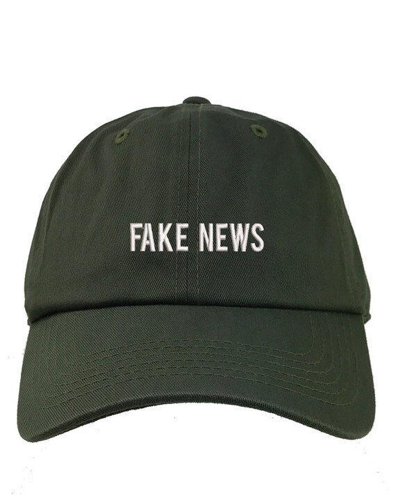 FAKE NEWS Dad Hat Baseball Hat Low Profile Embroidered