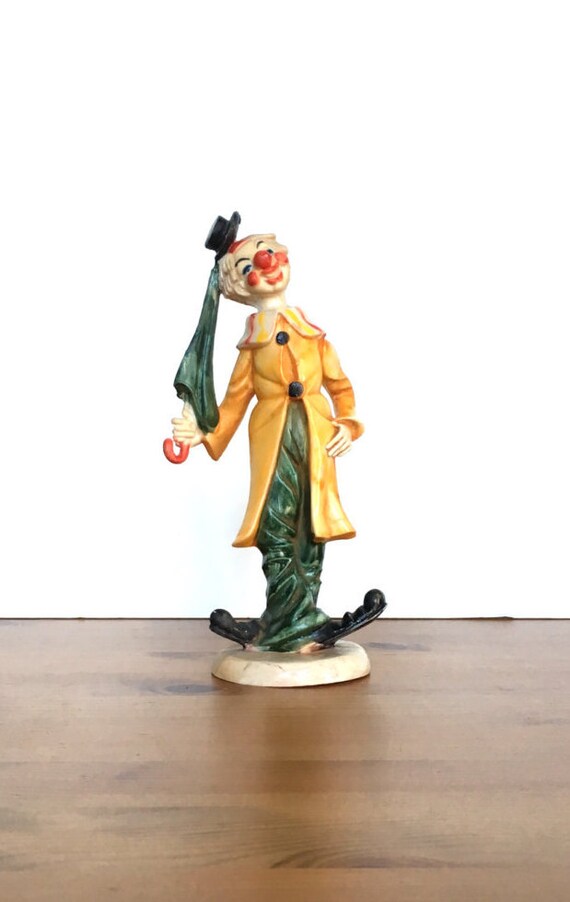 Vintage clown figurine made in Italy Depose Fontanini plastic