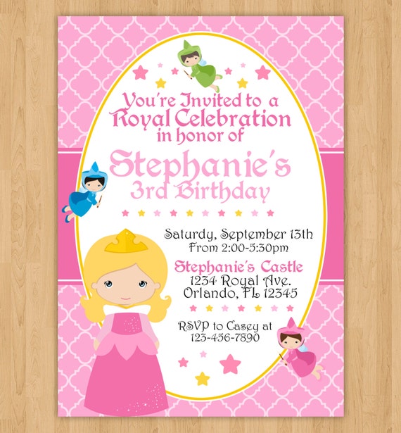 Sleeping Beauty Birthday Invitation