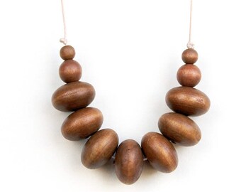 Back to Nature - Wooden Beaded Necklace