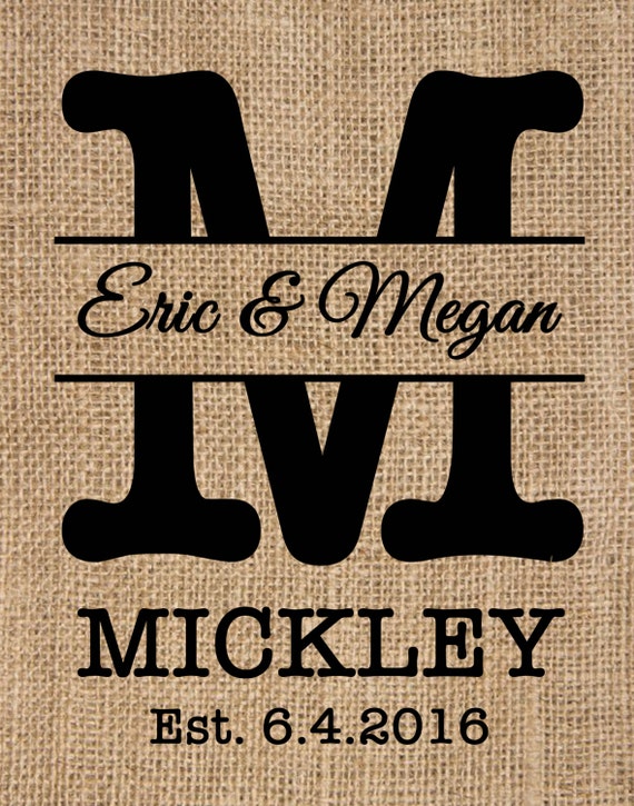 Items similar to Personalized Last Name Print 8x10 on Etsy