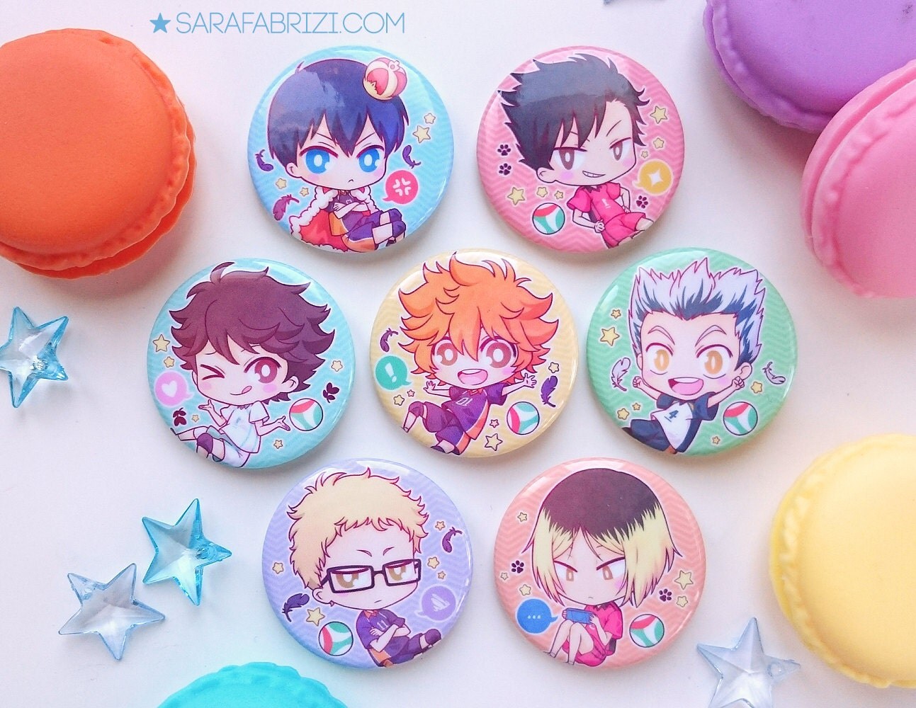 Haikyuu PINS SET Hinata Kageyama Oikawa Tsukishima
