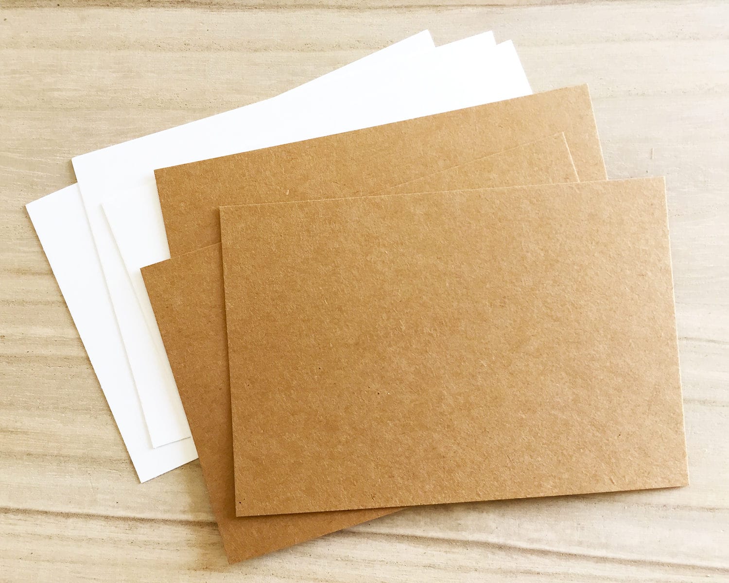20 pcs Blank Postcards Brown Kraft / White Diy Paper Card