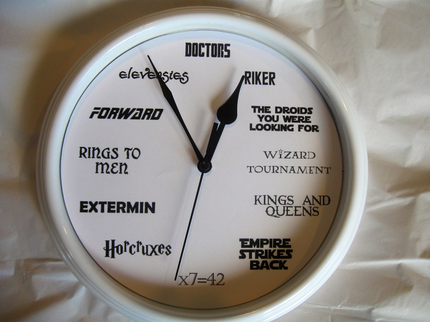 Geek Nerd Clock 8.75 inches