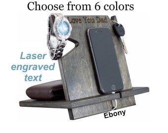 iPhone Docking Station, Unique Christmas Gifts, Wood Docking Station, Unique Gifts For Him, Anniversary Gifts For Men, Gift For Him