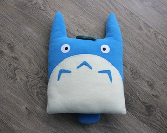 Totoro Cushion, (Blue), Totoro Pillow, Accent Cushion, Totoro Plush, Stuffed Animal, Totoro Toy, My Neighbor Totoro, Totoro Decor, Ghibli