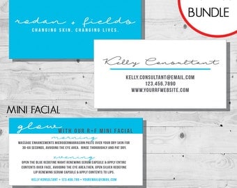 Rodan and Fields Business Card & Mini Facial Card | Digital Files | Customizable
