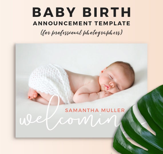 template for birth announcement