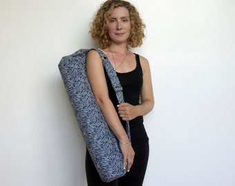 Yoga Mat Bag, Yoga Bag, Yoga Sling, Yoga Carrier, Gift For Yoga Lover, Mat Bag, Sports Bag, Yoga Bag, Yoga Tote, Large Bag, Blue
