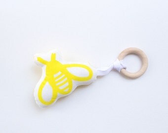 Baby Teething Toy, Baby Toy, Teether Ring, Wooden Teether, Teething Ring, Gifts for Babies