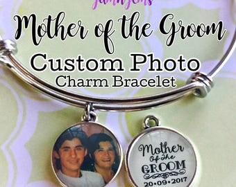 Mother-of-the Groom Gift, Wedding Day Gift from Groom to Mom, Personalized for Mom, Mother of Groom Gift, Gift from Son to Mom, Photo Charm