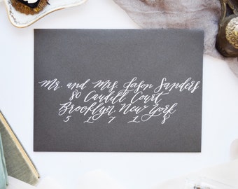 Custom Envelope Calligraphy-Wedding Envelope Calligraphy Addressing-Handwritten Custom Calligraphy Envelope {Modern Style}