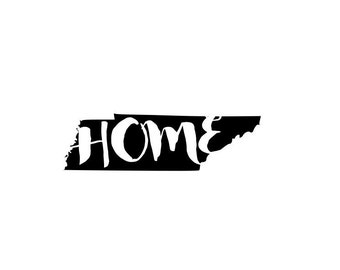 State of Tennessee TN HOME outline laptop cup decal SVG Digital Download Cuttable Files Cricut Silhouette