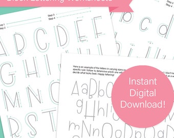 Block Lettering Worksheets