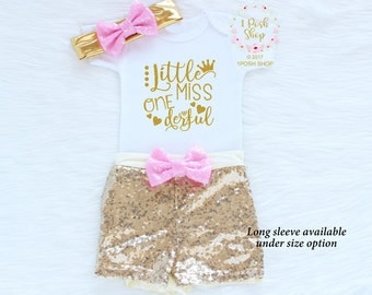 First Birthday Girl Outfit, First Birthday Outfit Girl, Girl 1st Birthday Outfit, 1st Birthday Outfit Girl, Sequin Shorts Birthday BF11