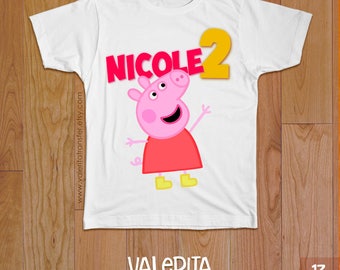 Peppa pig birthday shirt, Birthday Girl Shirt, Peppa pig Party Supplies, Peppa pig Iron On Transfer, Peppa pig Party Iron On Digital File