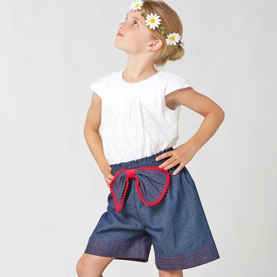 High Waisted Shorts Pattern PDF Pattern Children sewing