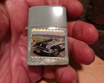 Vintage Penguin lighter, Vintage Lighter, Blue lighter, Upcycled lighter