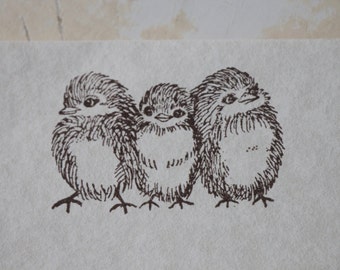 Bird Stationery, Chick Stationery, Letter Writing Set, Stamped Stationery, Baby Bird Stamp, Woodland Paper, Writing Paper, Bird Gift
