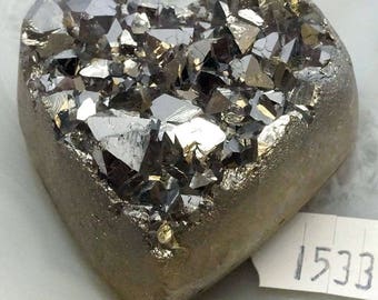 A-1533 Titanium Aura Quartz Crystal Heart 2.4 oz.