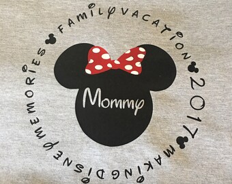 Disney Family Vacation 2017 T-Shirt // Name Personalized // Disney Group // Family // Disneyland // Disney World //