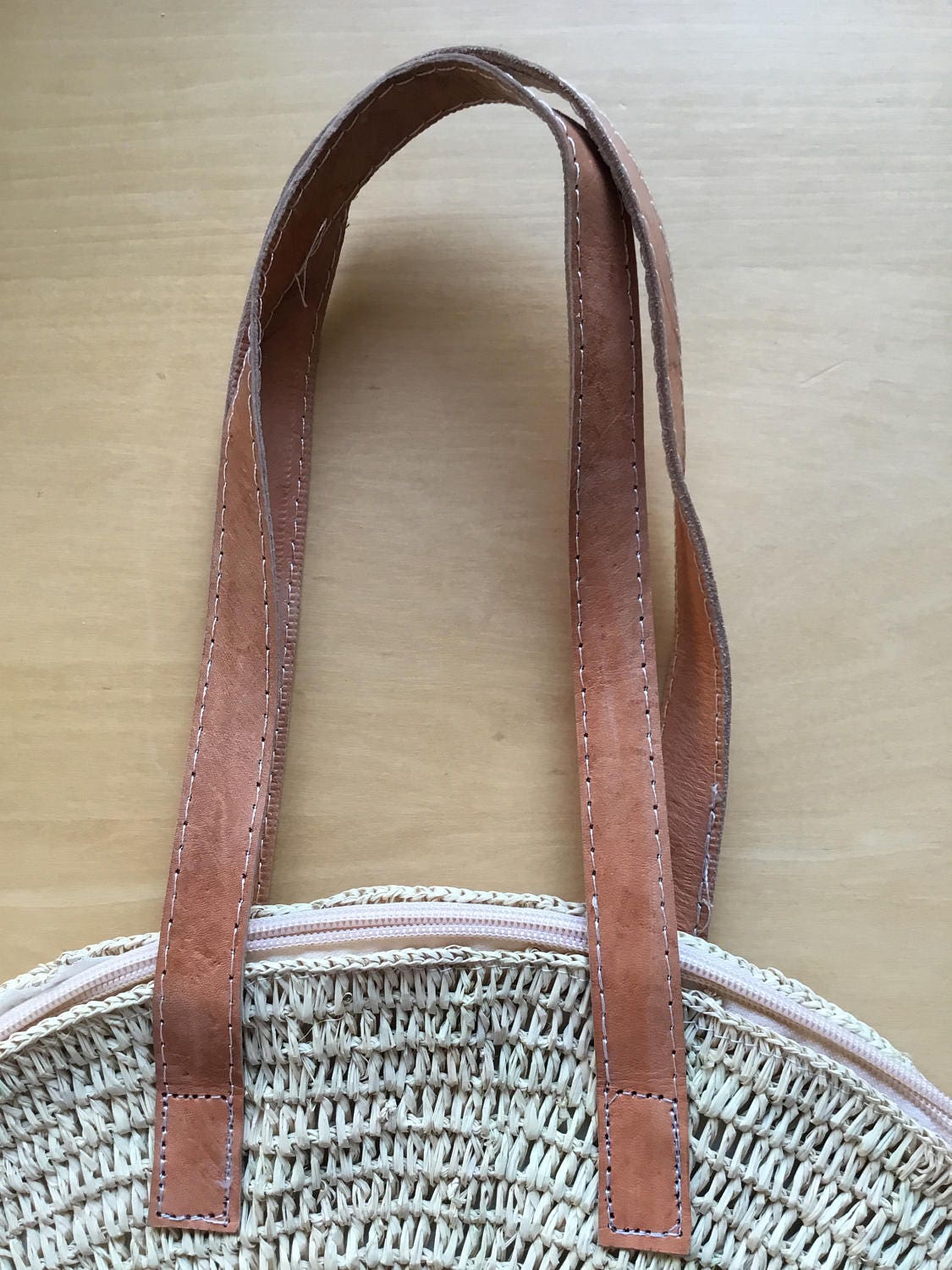 Round Straw bag market bag French market bag raffia bag