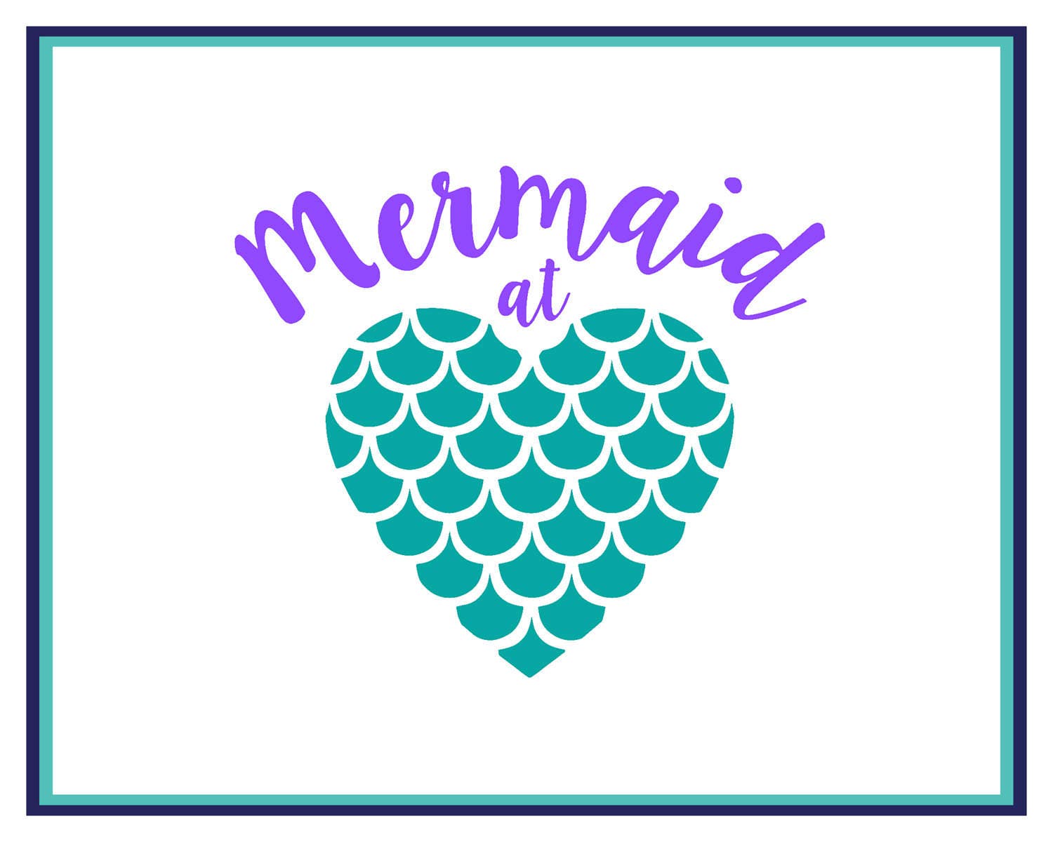 Download Mermaid Decal Mermaid At Heart Decal Mermaid Car Decal