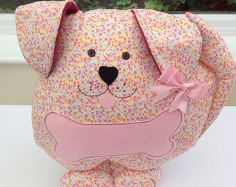 Dog cushion soft toy / cotton fabric dog pillow / plushie dog pillow / cushion for children / decorative cushion / animal soft toy /