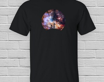 Rick and Morty in Space - Rick and Morty/Hubble Graphic Tee Men's T-Shirt