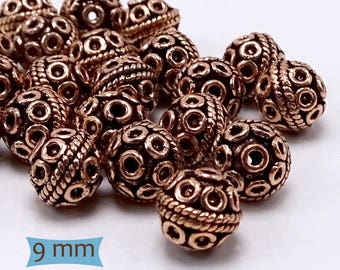 Rope and Coil Copper Spacer Beads--10 Pcs | 27-CM258-10