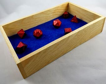 Ash Dice Tray for Dice Games, Board Gaming, Tabletop Gaming, DND, Pathfinder, RPG, D20