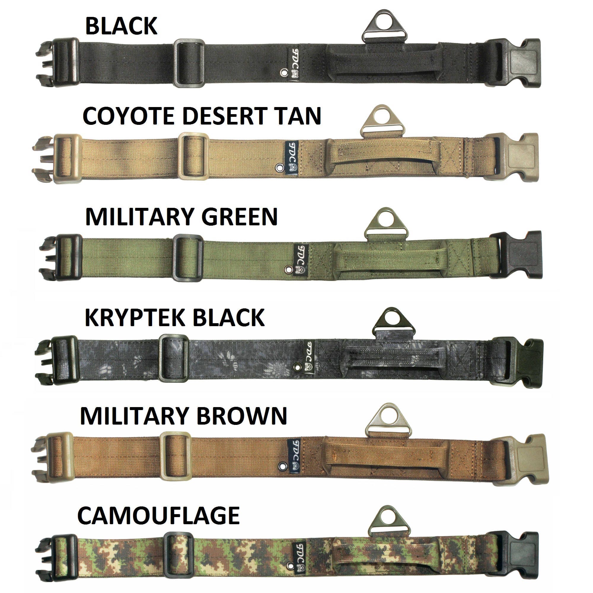 HEAVY DUTY Tactical Military Strong Dog Collar with Handle