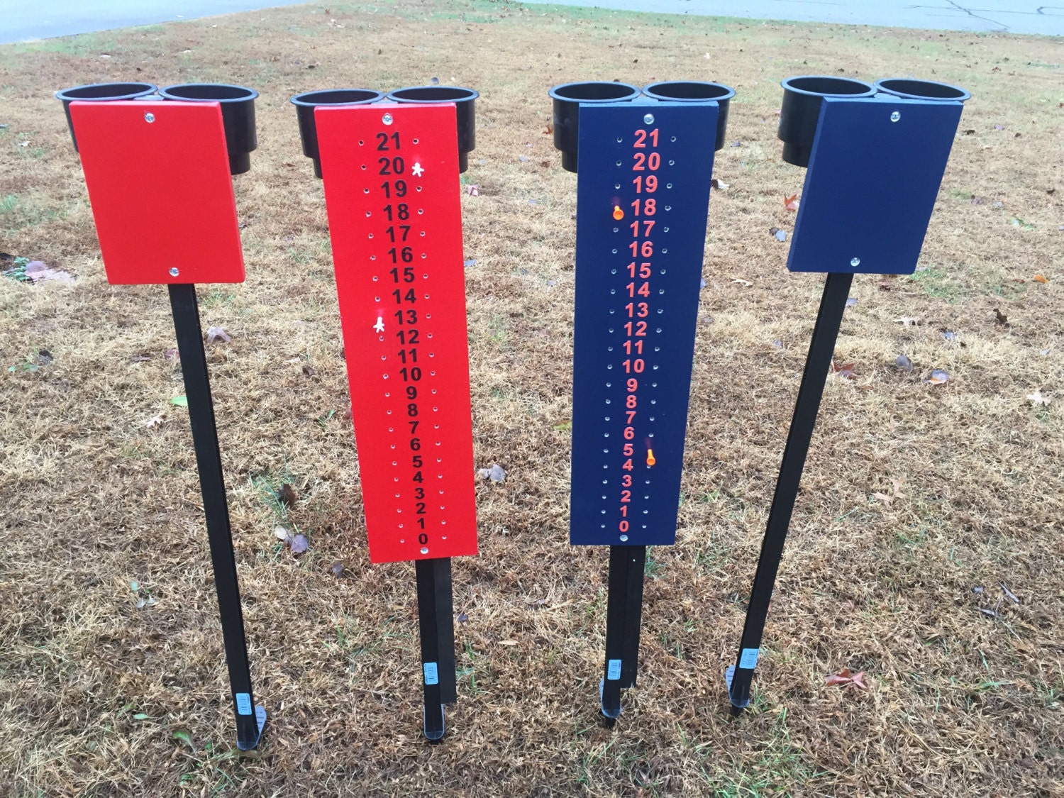 Cornhole scoreboard with beverage holdersCornholeLawn