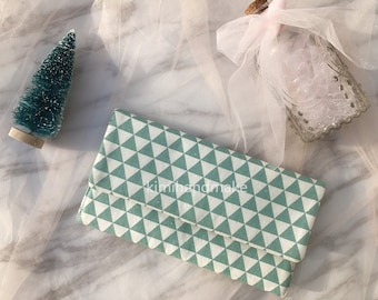 Green Geometric Clutch - Wedding Clutch, Bridal Clutch, Bridesmaid gift, Wedding Accessory, kLJ1-1.