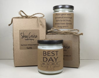 Best Day Ever// 9 oz Soy Candle // Love Quote Gifts // Add Personalized Message // Gift