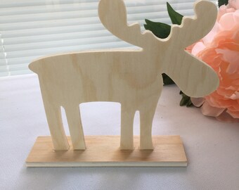 Moose, Cutout, Standing Plywood Cutout, DIY,Christmas, Home Decor, Wedding Decor, Cake Topper