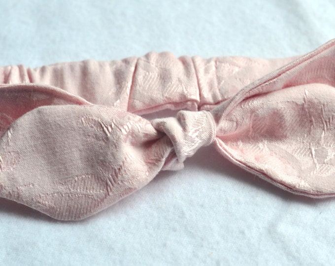 lace pink knot headband pink baby girl headband pink bow headband girl newborn headband pink headwrap toddler girl pink bow head wrap