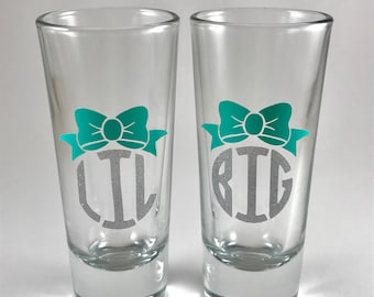 Big Little Bow Glitter Shot Glass