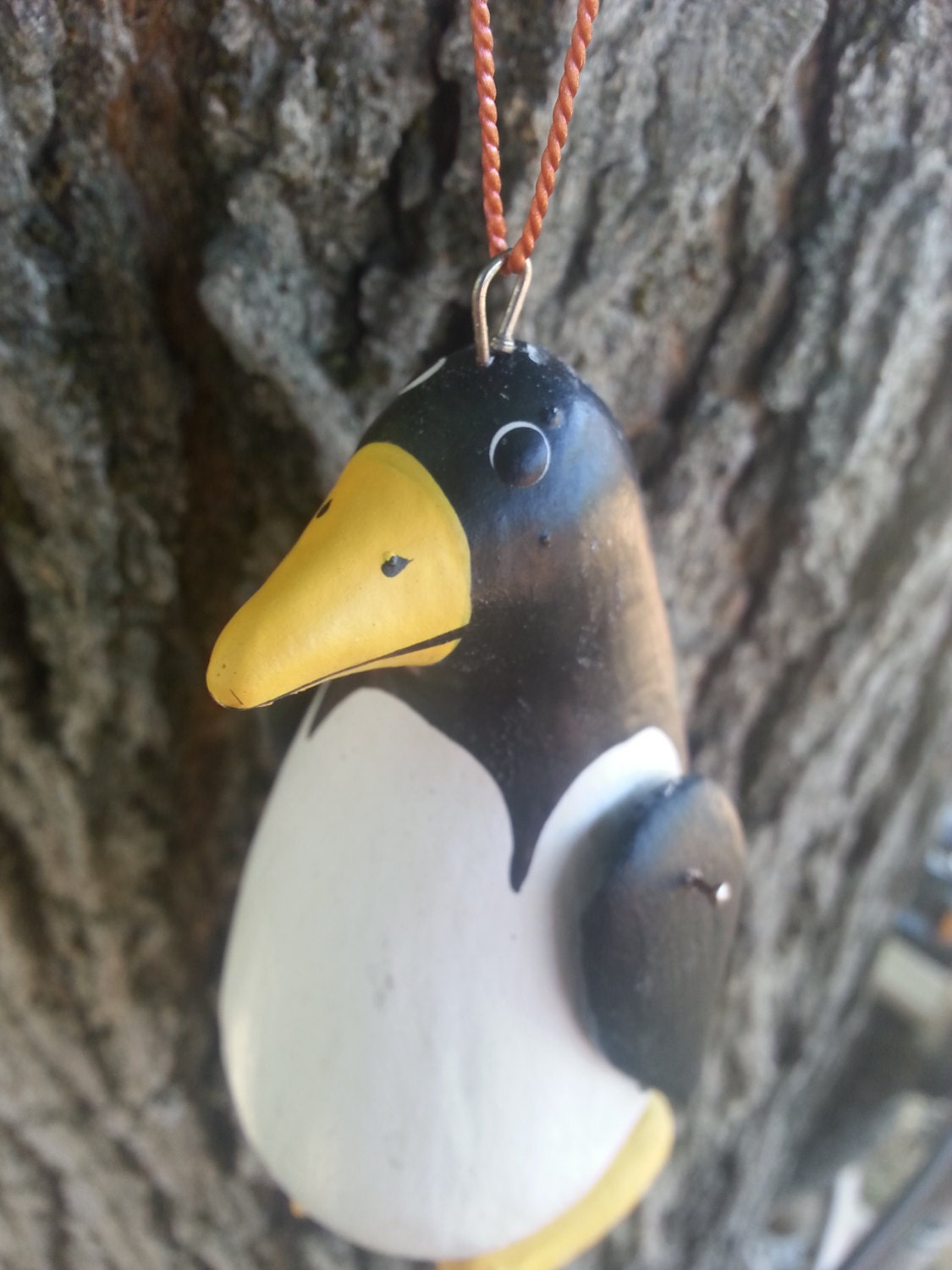 Penguin Ornament/ Wood Ornament/ Animal/ Unique Gift/ Home Decor