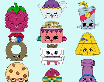 Shopkins SVG DXF Shopkins Serie 3 Clipart Vector Cut File Printable